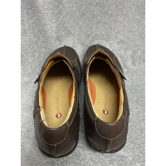 Clarks Un.Loop Women’s Brown Leather Ortholite Slip On Shoes Size 7 M - Picture 3 of 16